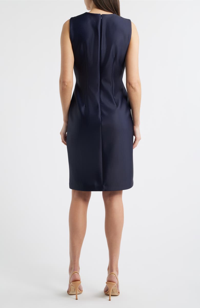 Anne Klein Floral Print Sleeveless Sheath Dress, Alternate, color, Deep Navy Multi