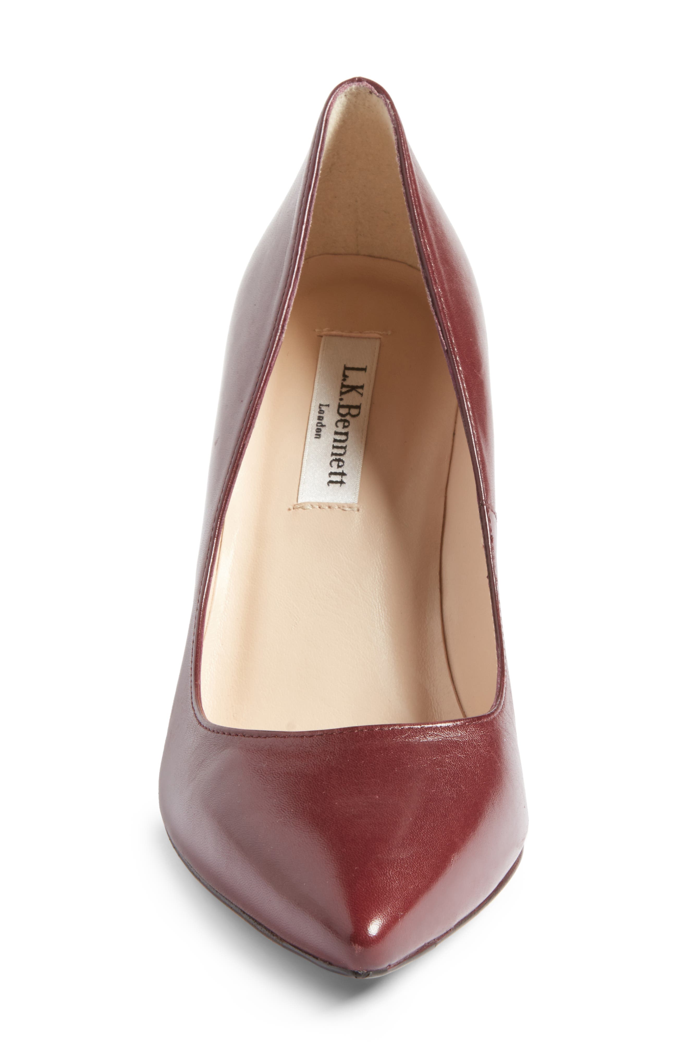 L.K. Bennett Florete Pump, Alternate, color, RED/ OXBLOOD