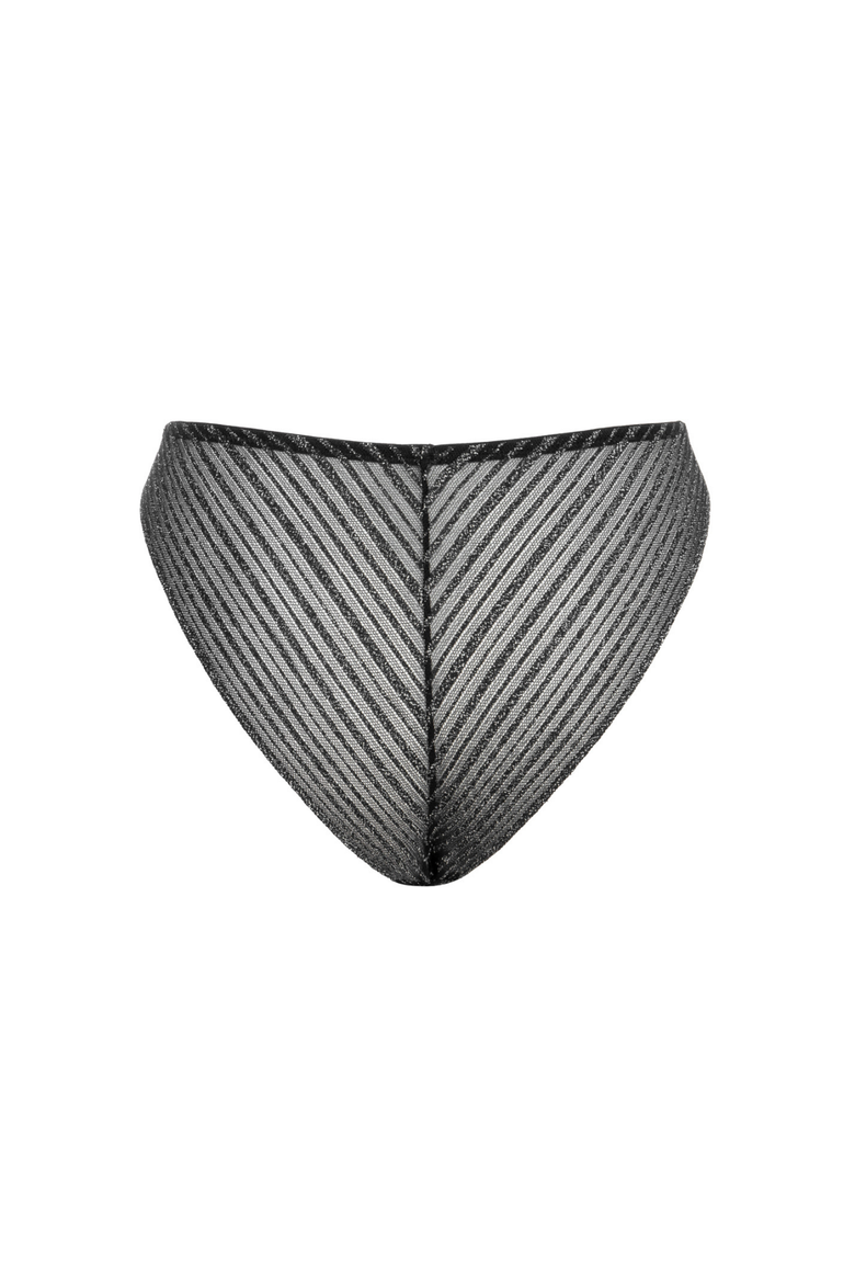 Silvery Panties Lace Brazilian Panties, Alternate, color, Black