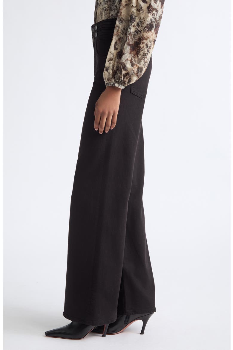 Liv High Waist Wide Leg Jeans, Alternate, color, BLACK