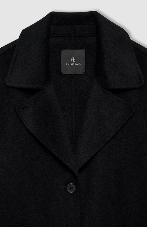 Anine Bing Portia Coat Cashmere Blend In Black