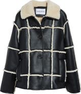 Stand Studio Isabella Faux Shearling & Faux Leather Jacket