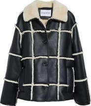 Stand Studio Isabella Faux Shearling & Faux Leather Jacket