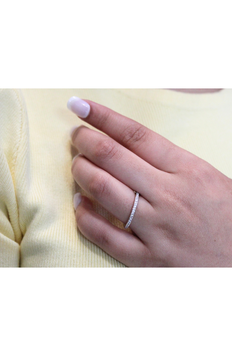 LuvMyJewelry Luna 14K Gold Round Diamond Studded Eternity Band Ring - 0.25cts, Alternate, color,