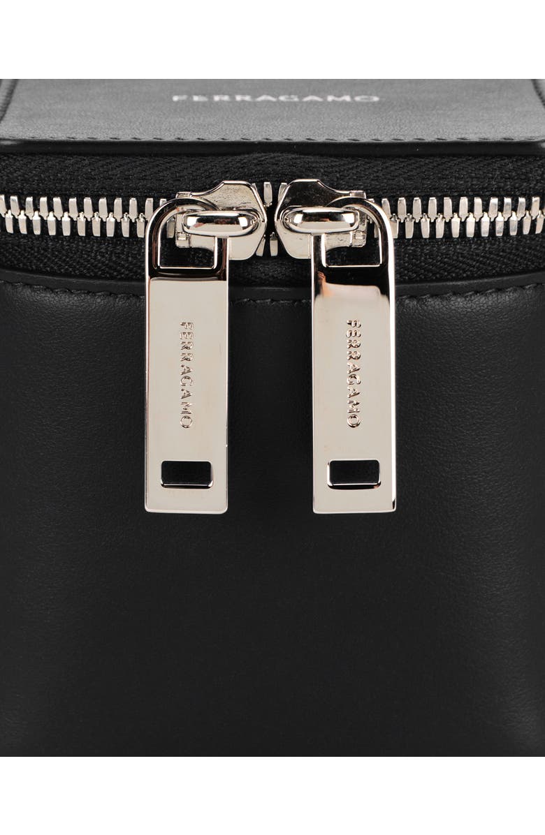 FERRAGAMO Cube Leather Bucket Bag, Alternate, color,