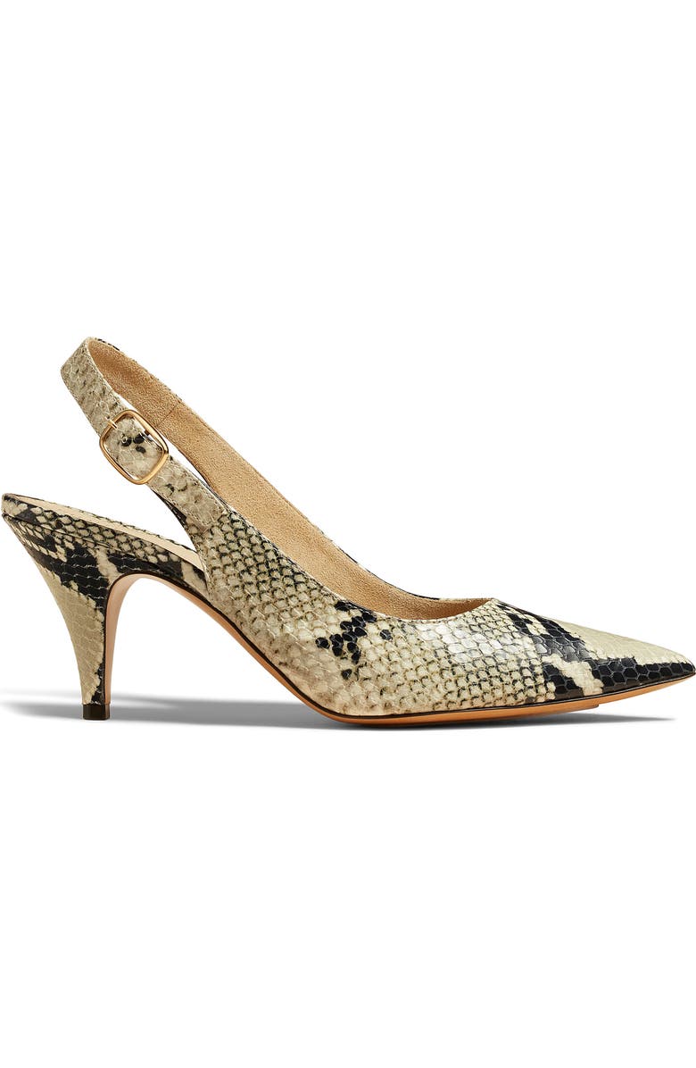 Khaite River Snakeskin Embossed Pointed Toe Slingback Pump, Alternate, color,