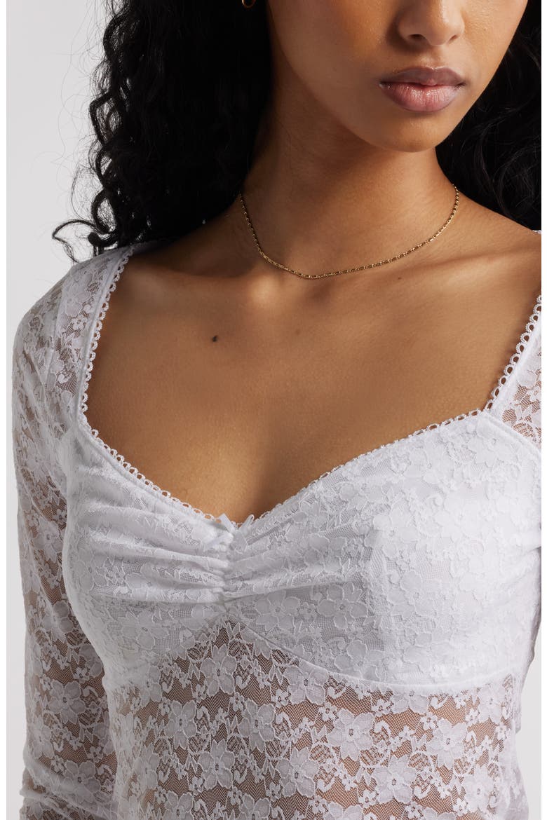 Pretty Lace Top, Alternate, color, WHITE