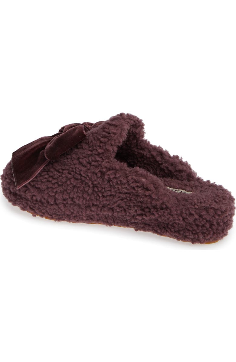 UGG<sup>®</sup> Addison Velvet Bow Genuine Shearling Slipper, Alternate, color,