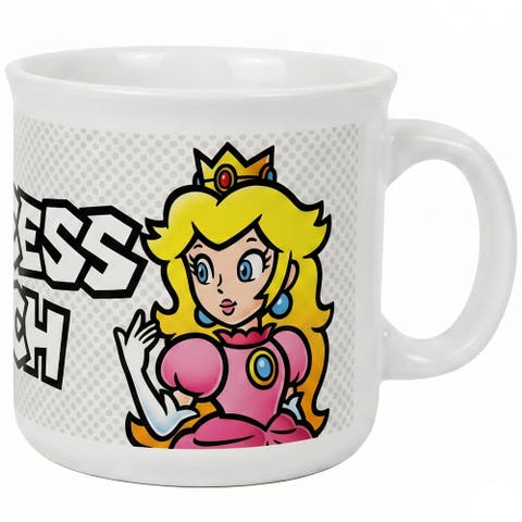 20 oz Super Mario Princess Peach Ceramic Camper Mug