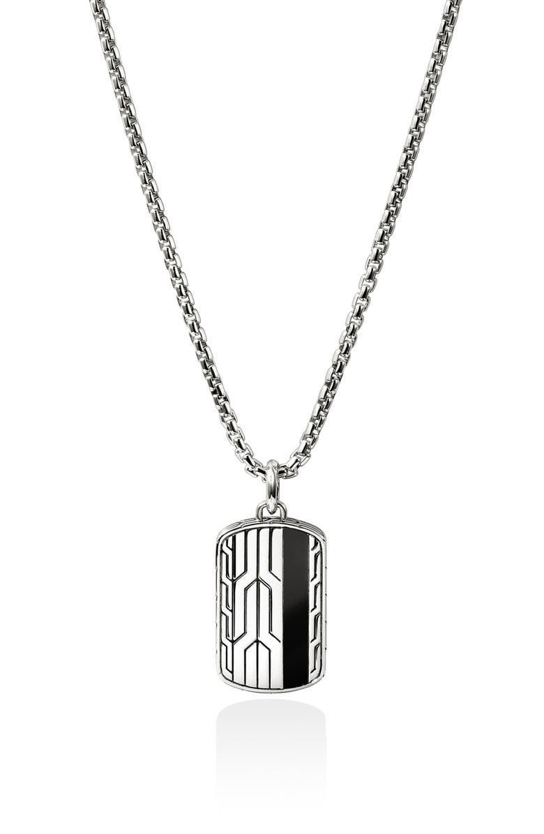 John Hardy Icon 50 Tag Pendant, Main, color, Silver