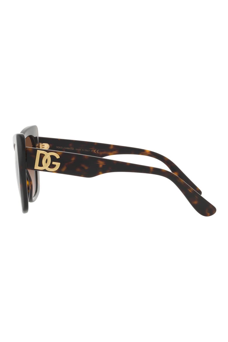 53mm Gradient Butterfly Sunglasses, Alternate, color, HAVANA