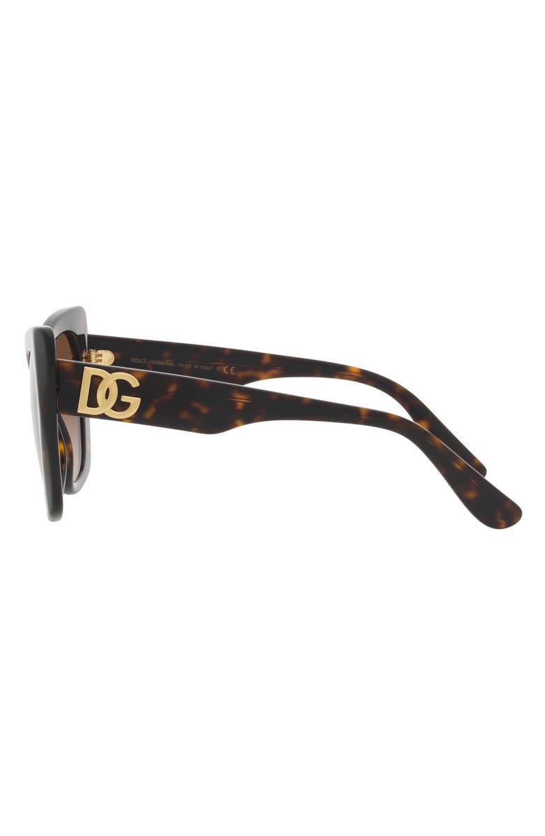 Dolce&Gabbana 53mm Gradient Butterfly Sunglasses, Alternate, color, Havana