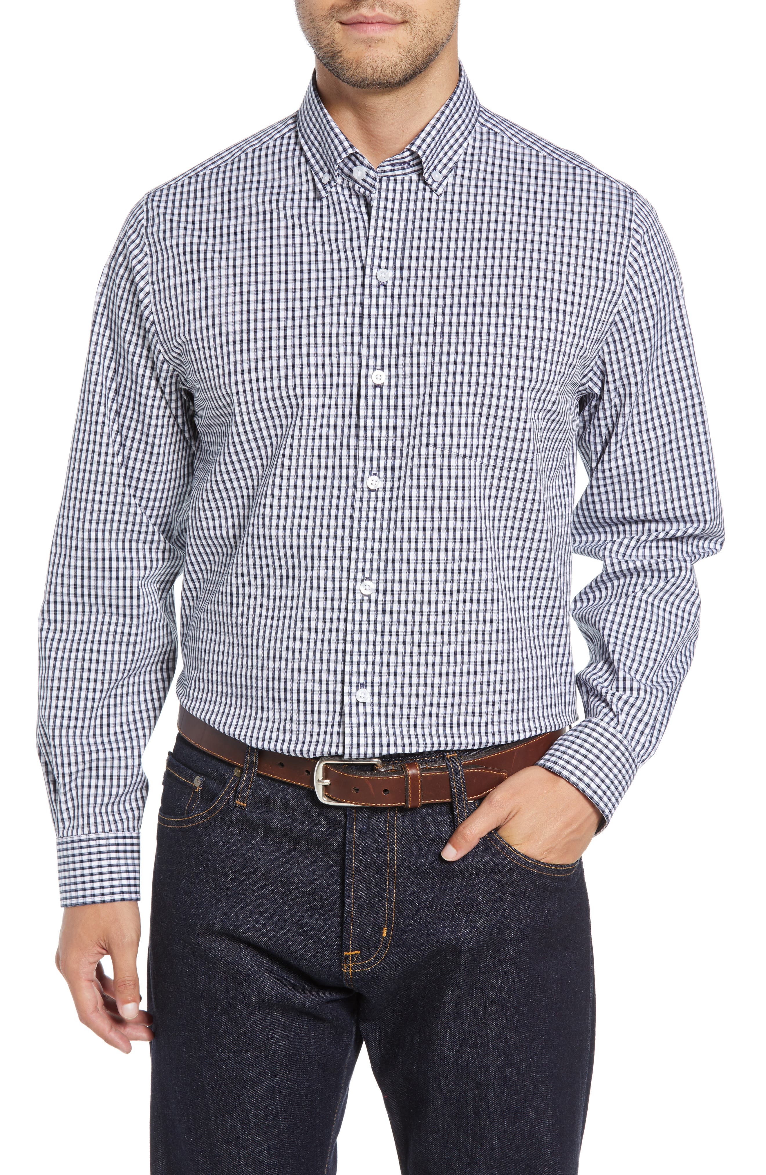 Cotton Blend Gingham Shirt - image 5
