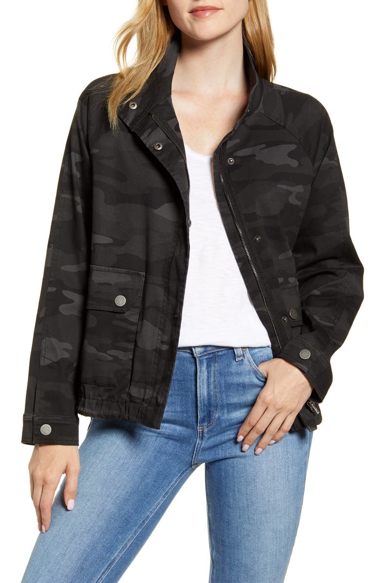 Wit & Wisdom Camo Print Stretch Cotton Jacket, Main, color, 