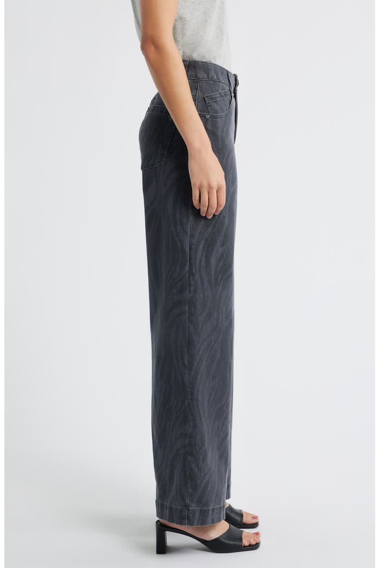 Sam High Waist Wide Leg Jeans, Alternate, color, SHADOW BLACK