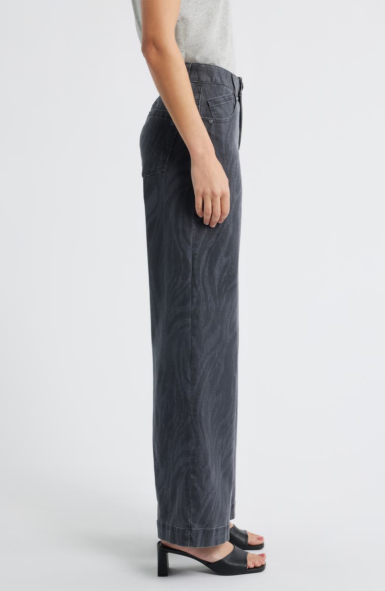 Wit & Wisdom 'Ab'Solution Sam High Waist Wide Leg Jeans, Alternate, color, Shadow Black