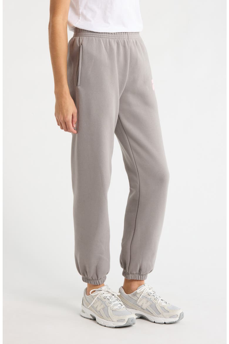 Puffy Logo Sweatpants, Alternate, color, CHARCOAL