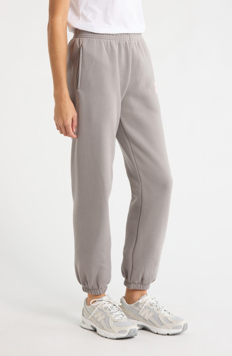 Princess Polly Puffy Logo Sweatpants, Alternate, color, Charcoal