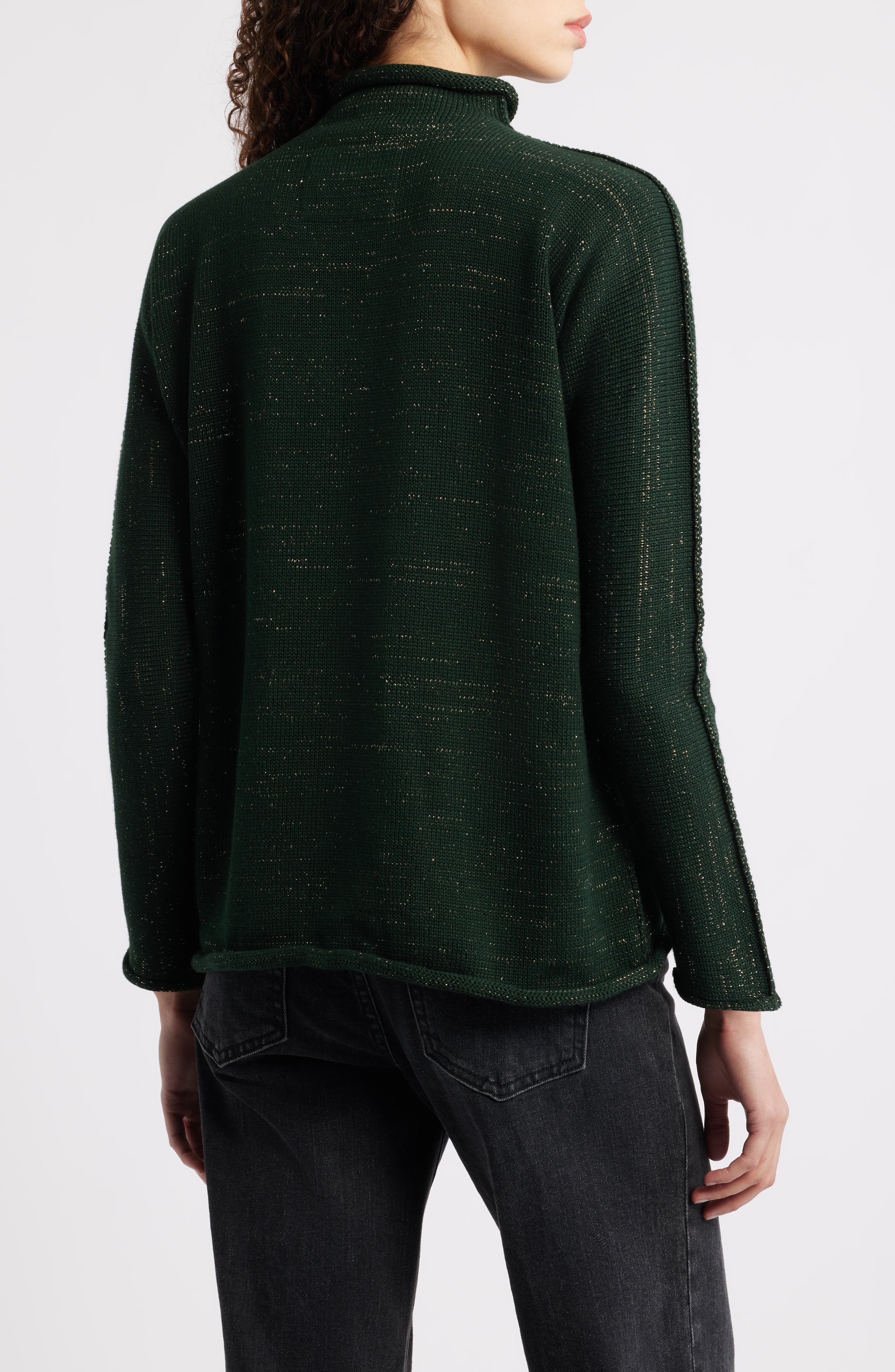 Monterey Stripe Cotton Funnel Neck Sweater - image 2