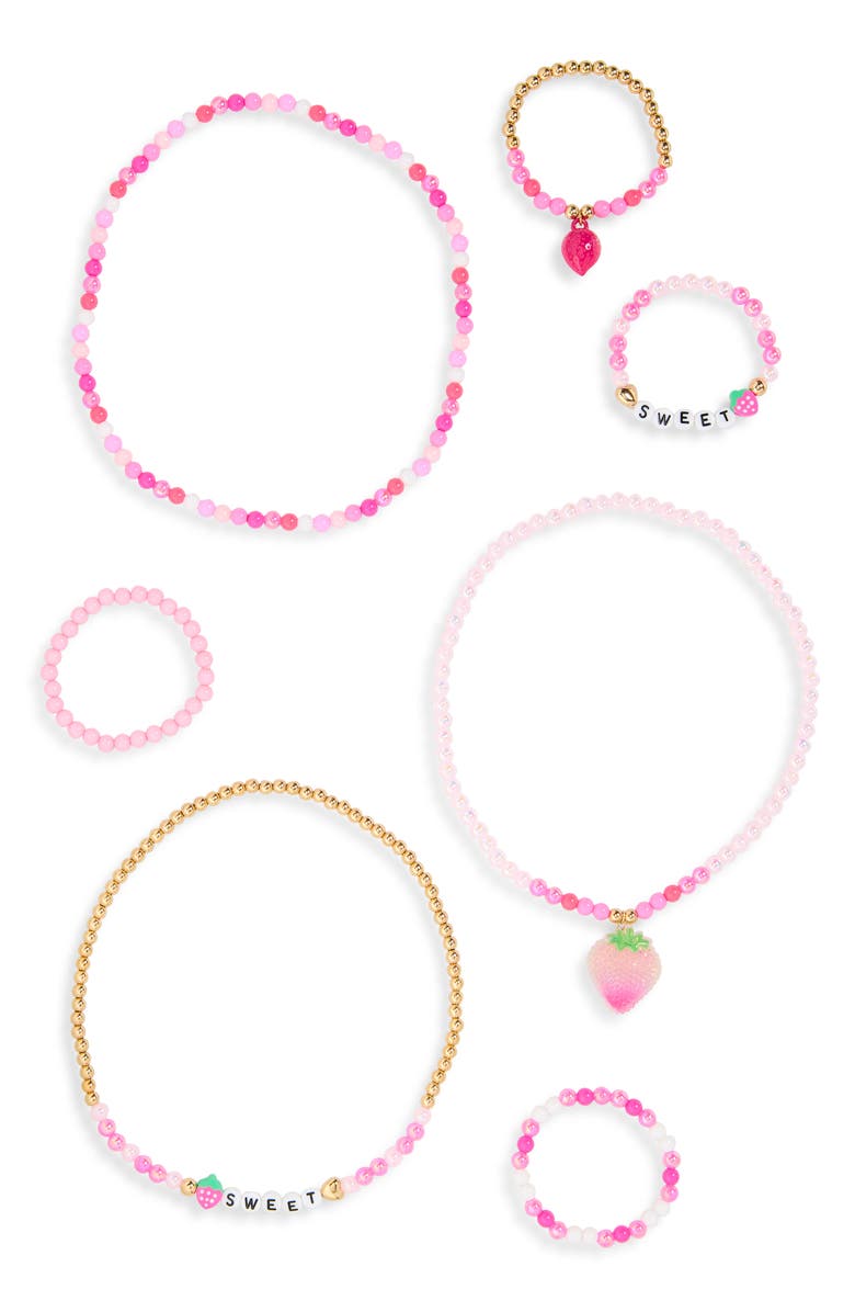 Capelli New York Kids' 7-Piece Bracelet & Necklace Set, Main, color, Pink Multi