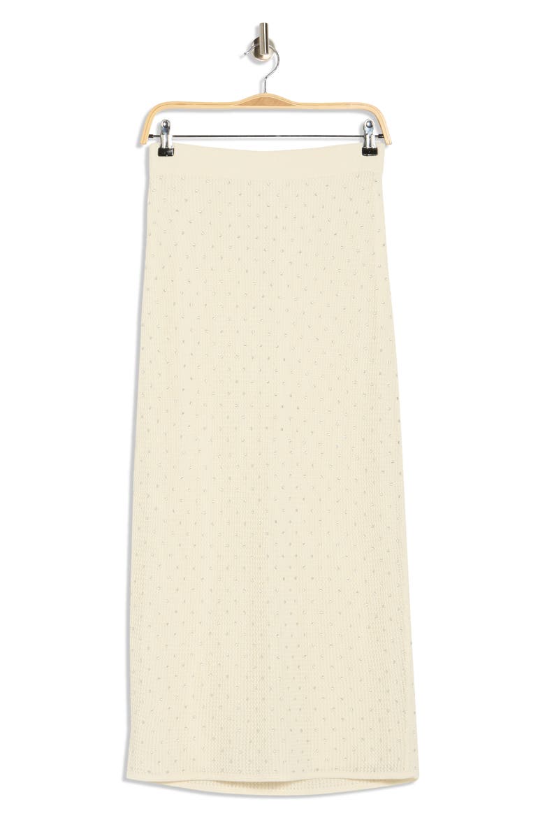 Rina Embellished Midi Sweater Skirt, Alternate, color, OFF WHITE