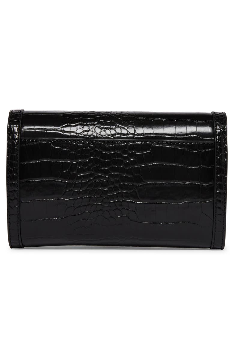 Anne Klein Horsebit Faux Croc Embossed Leather Wallet, Alternate, color, 