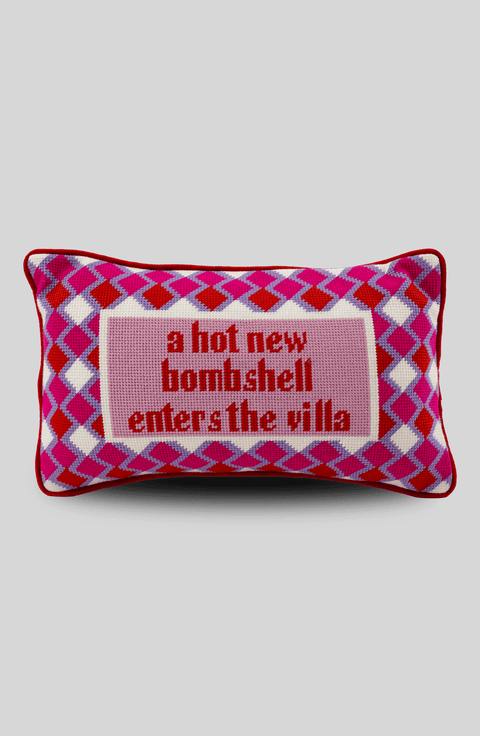 Hot New Bombshell Needlepoint Pillow