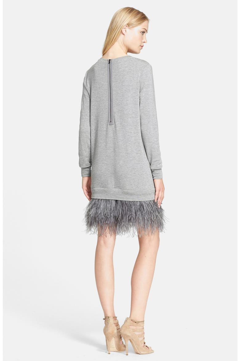 French Terry Sweatshirt Dress, Alternate, color, LIGHT HEATHER GREY