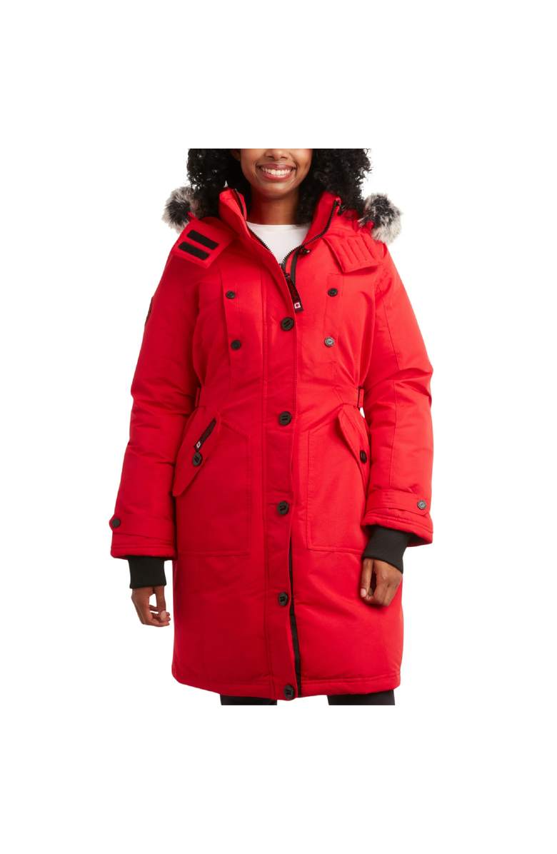 CANADA WEATHER GEAR Women's Long Winter Jacket, Main, color, Red