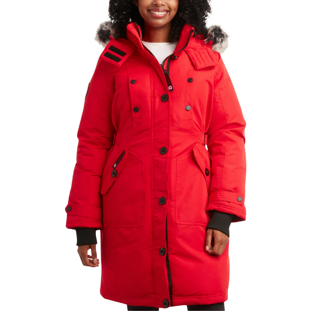 Canada Weather Gear Long Winter Jacket In White