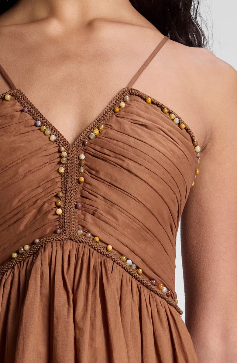 A.L.C. Rumi Beaded Cotton Voile Midi Dress, Alternate, color, 