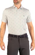 TailorByrd Holiday Martini Glass Performance Polo