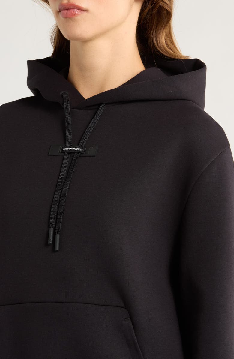 On Focus Tech Hoodie, Alternate, color, Black