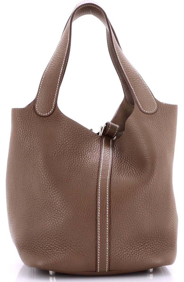 Pre-Owned Hermes Picotin Lock Bag Clemence MM, Alternate, color, Etoupe