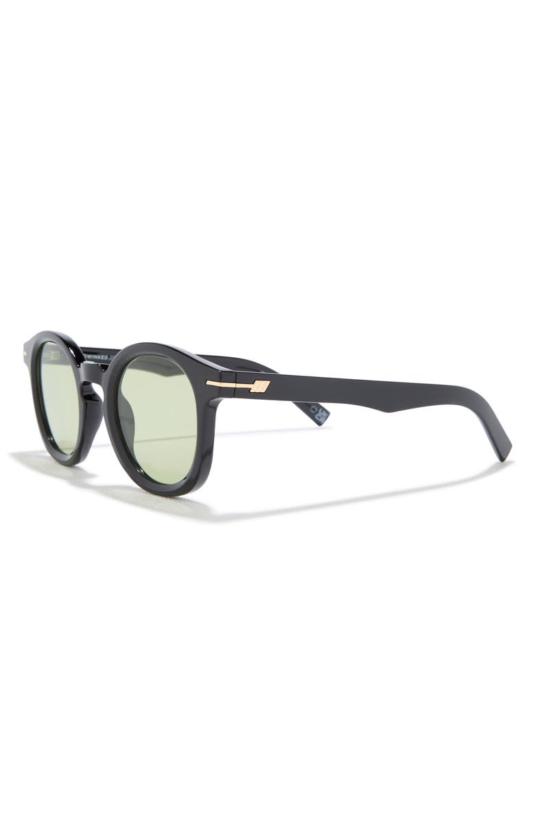 Le Specs Hoodwinked Round Sunglasses, 48mm, Alternate, color, Black