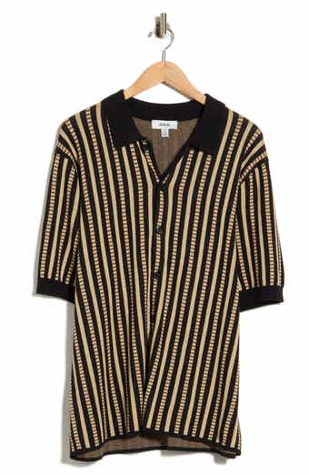 Stripe Print Button-Up Shirt