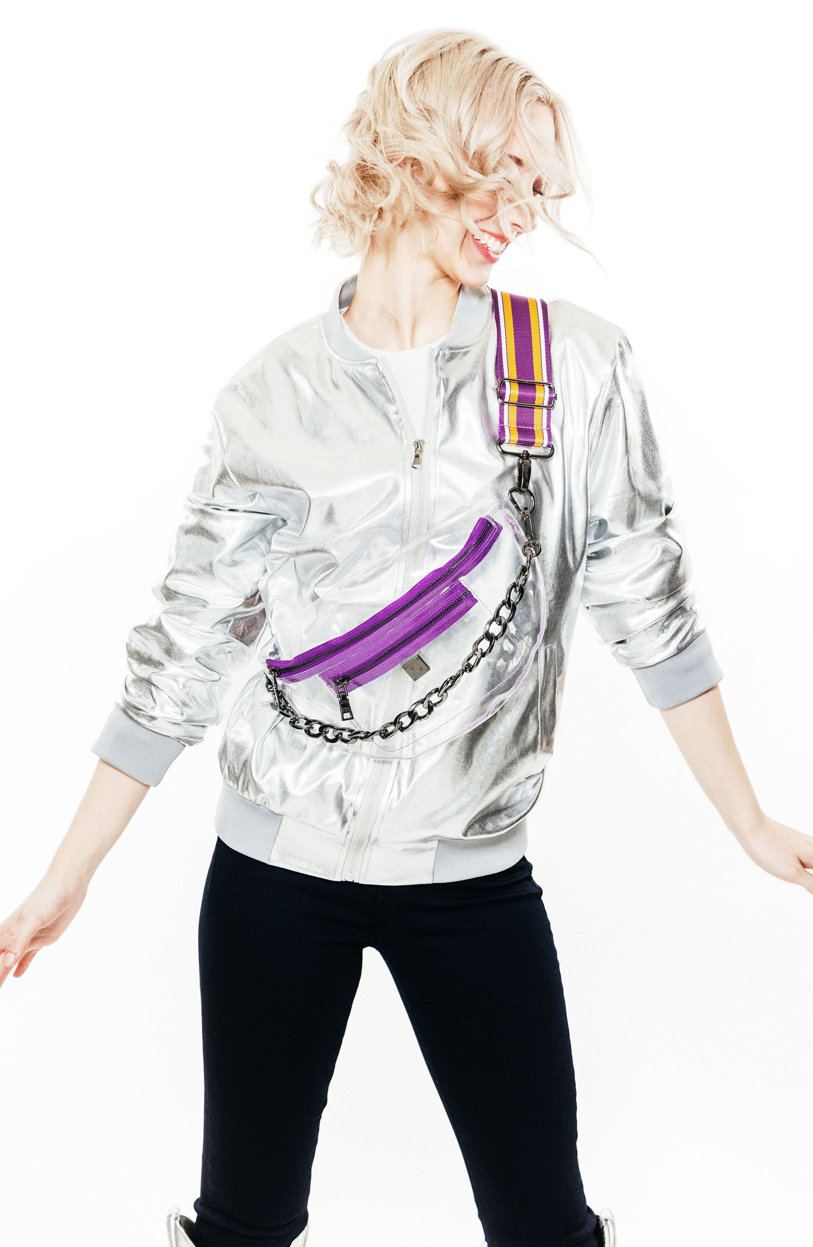 THINK ROYLN Clear Stadium Crossbody Bag, Alternate, color, Clear Soft