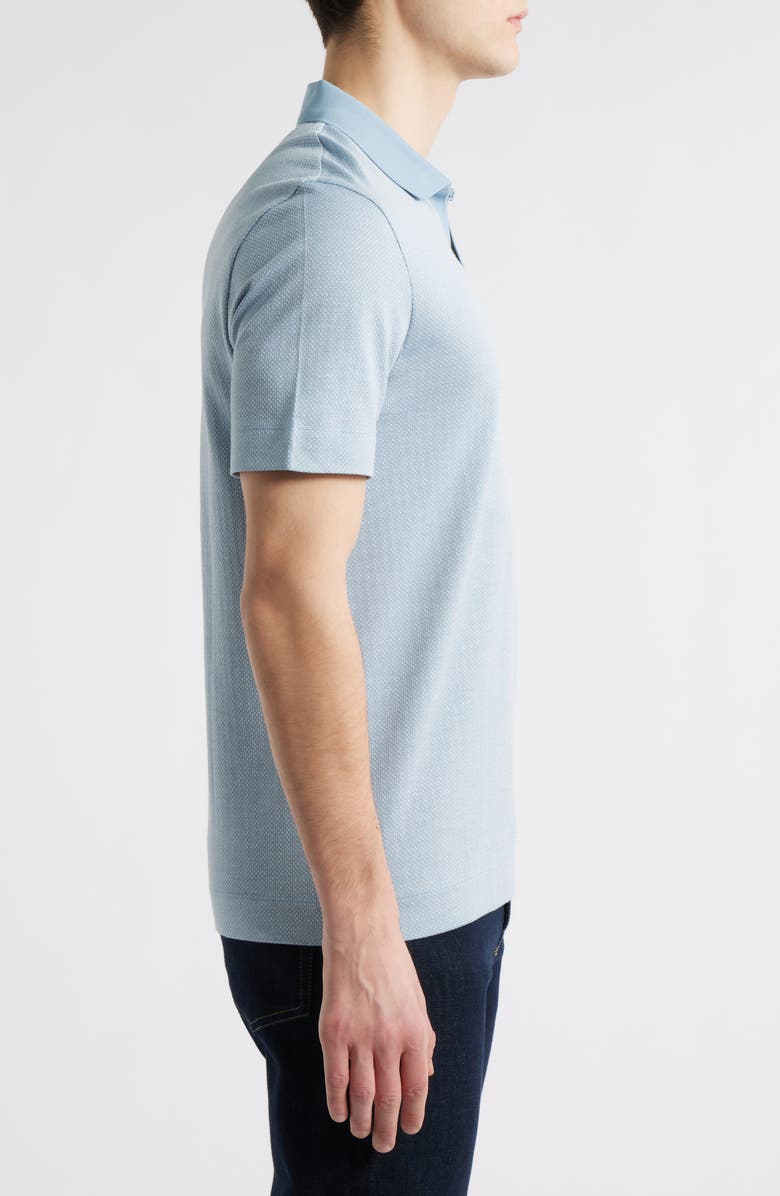 BOSS Parson Cotton & Silk Polo, Alternate, color, Light Blue