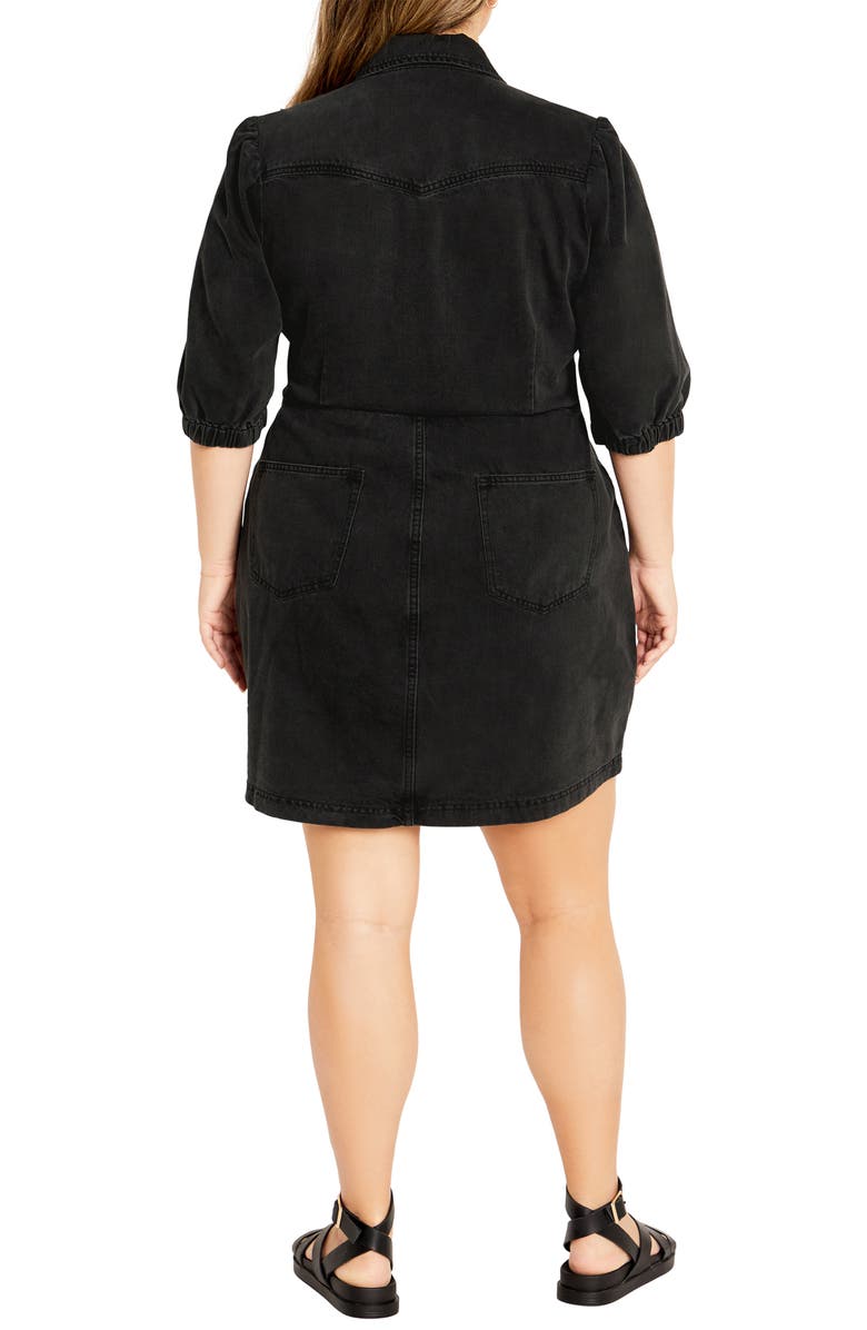 City Chic Remi Denim Minidress, Alternate, color, 