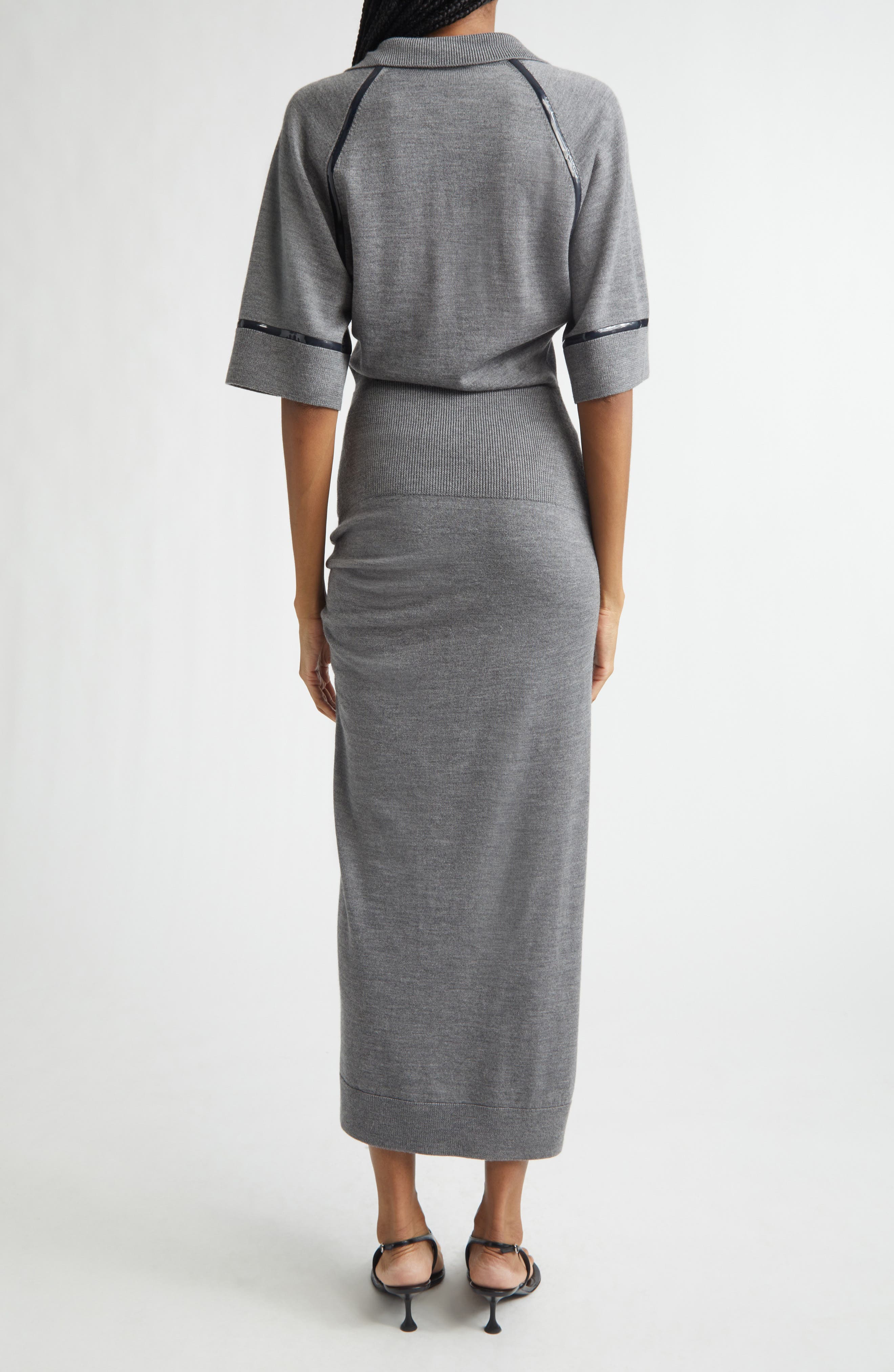 Technical Merino Wool Midi Sweater Dress - image 2