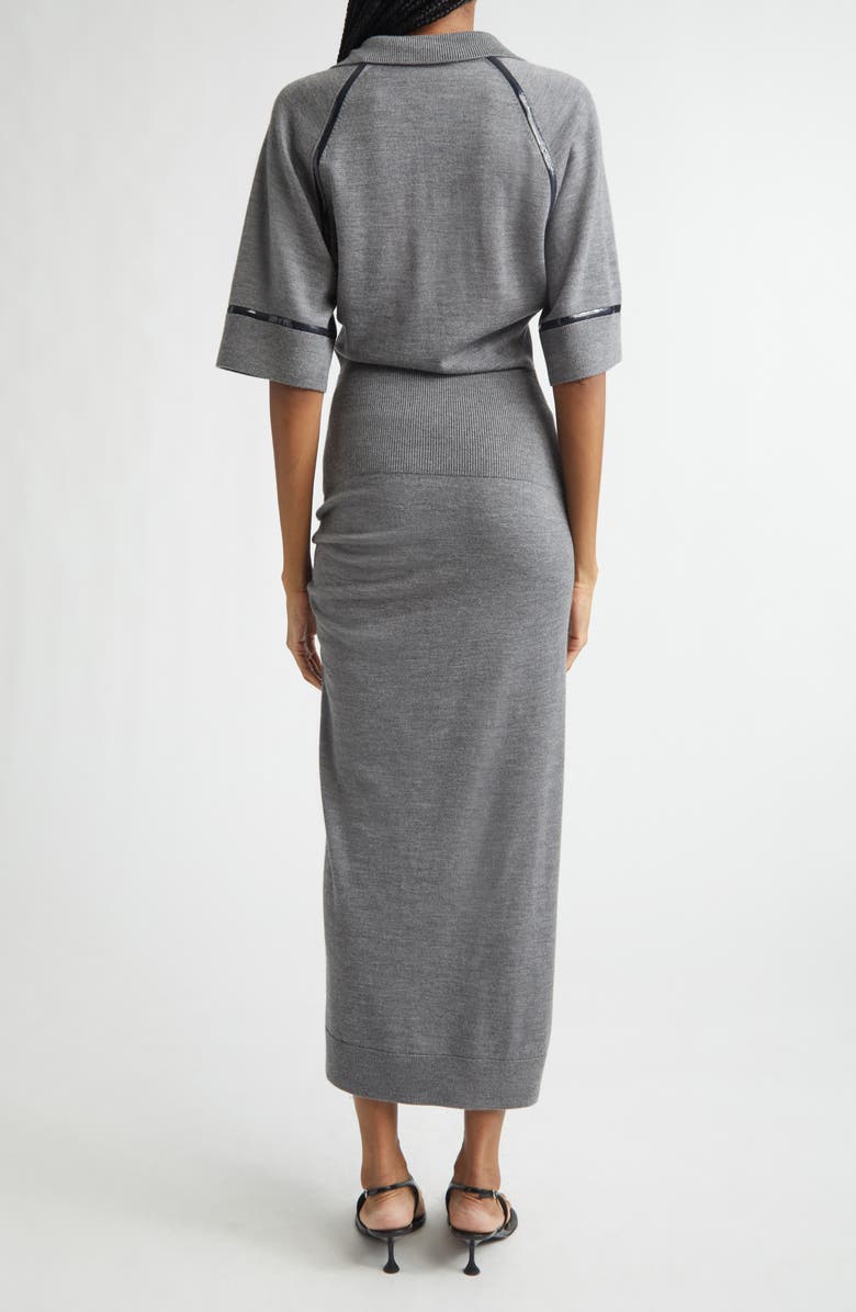 Coperni Technical Merino Wool Midi Sweater Dress, Alternate, color, Grey Grey