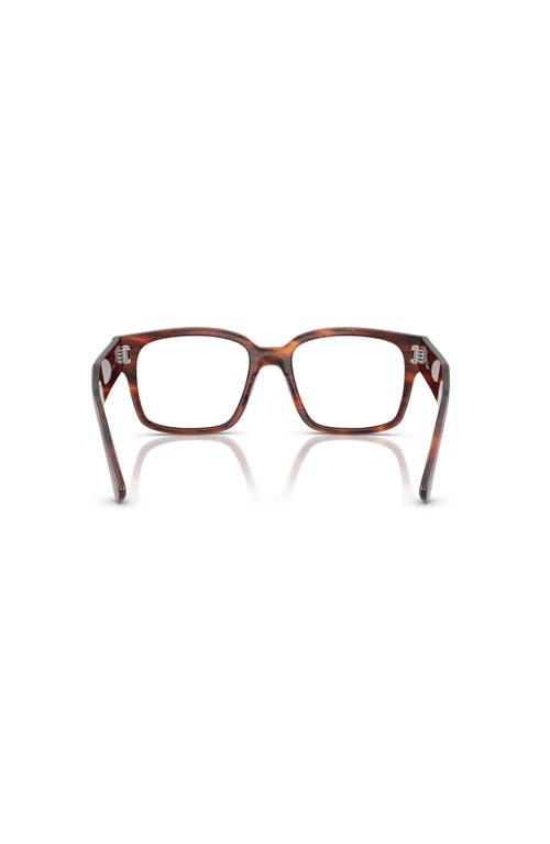 Ray Ban Ray-ban 53mm Square Optical Glasses In Brown