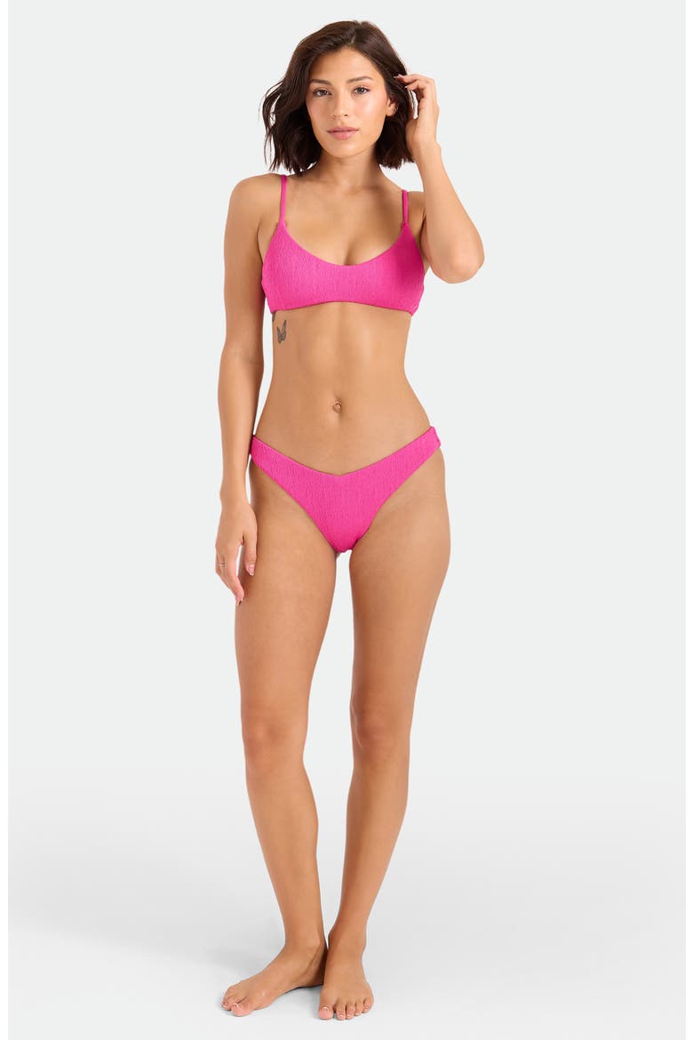 Pucker Up '90s V-Cut Bikini Bottoms, Alternate, color, BRIGHT FUCHSIA