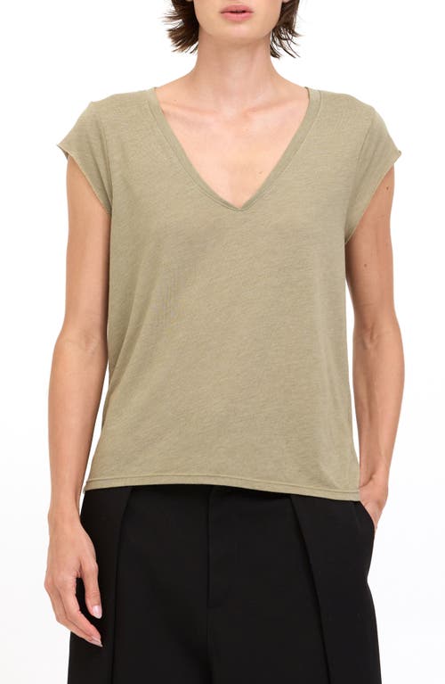 Project Social T Canyon V-neck T-shirt In Olive