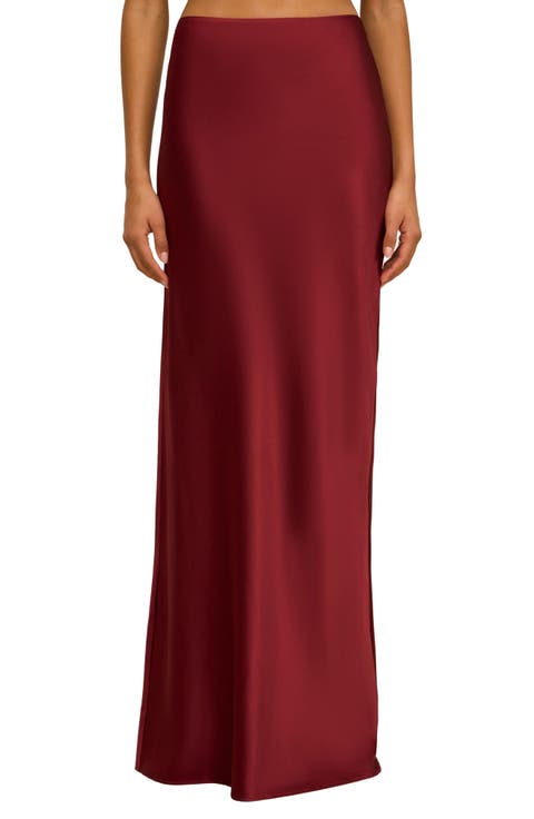 Chantel Stretch Silk Bias Cut Skirt