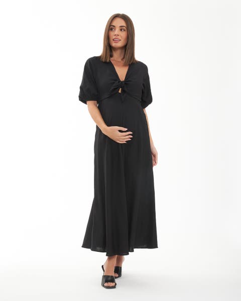 Camille Tie Front Linen Dress