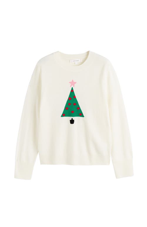 Chinti & Parker Wool-cashmere Xmas Tree Sweater In Neutral