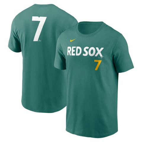 Men's Nike Masataka Yoshida Green Boston Red Sox 2025 City Connect Fuse Name & Number T-Shirt