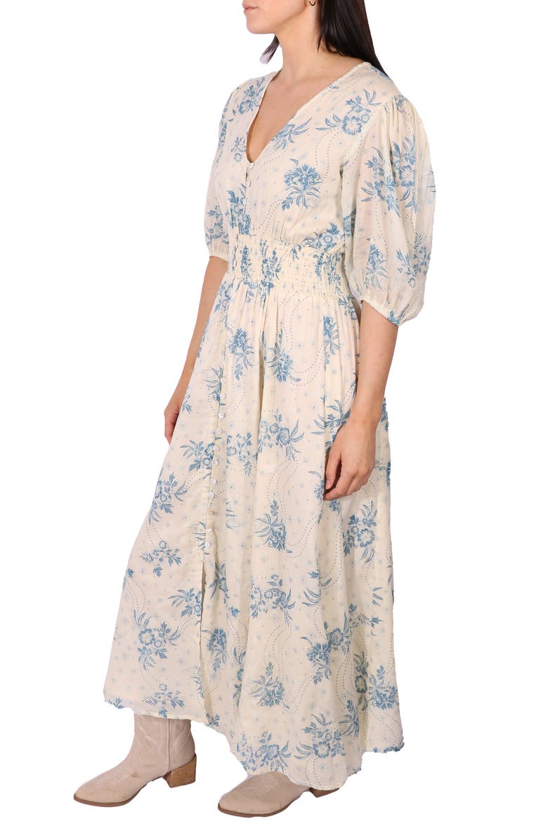 Talisman the Label Halo Smocked Waist Maxi Dress, Alternate, color, Bluebelle