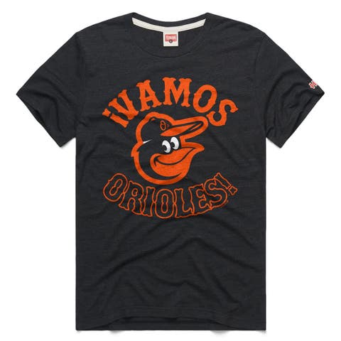 Men's Homage  Charcoal Baltimore Orioles Vamos Tri-Blend T-Shirt